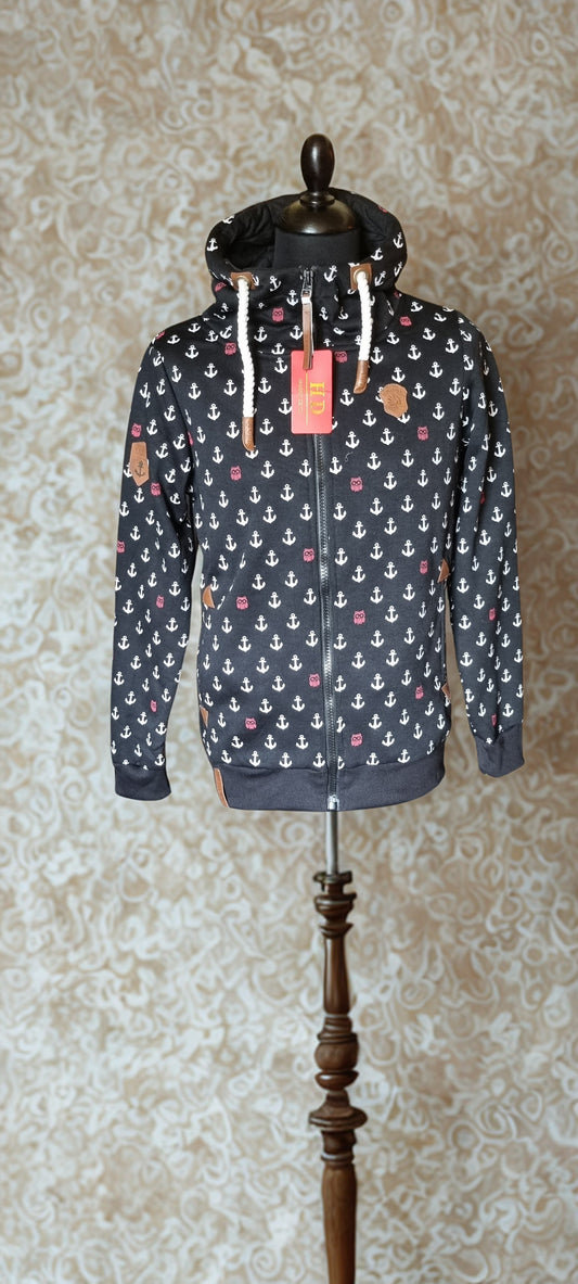 Hoodie-Jacke mit Anker, Größe M