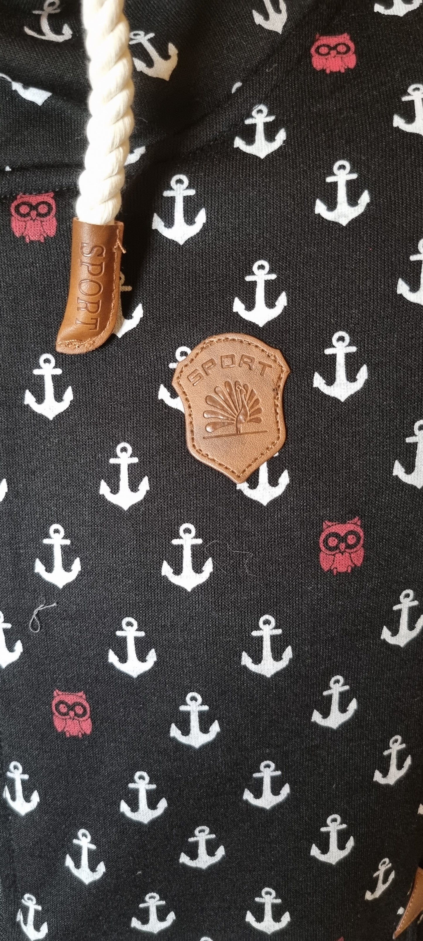 Hoodie-Jacke mit Anker, Größe M