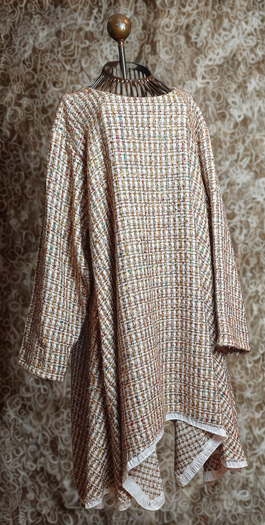 La Bass - langärmelige Tunika, Tweedstoff